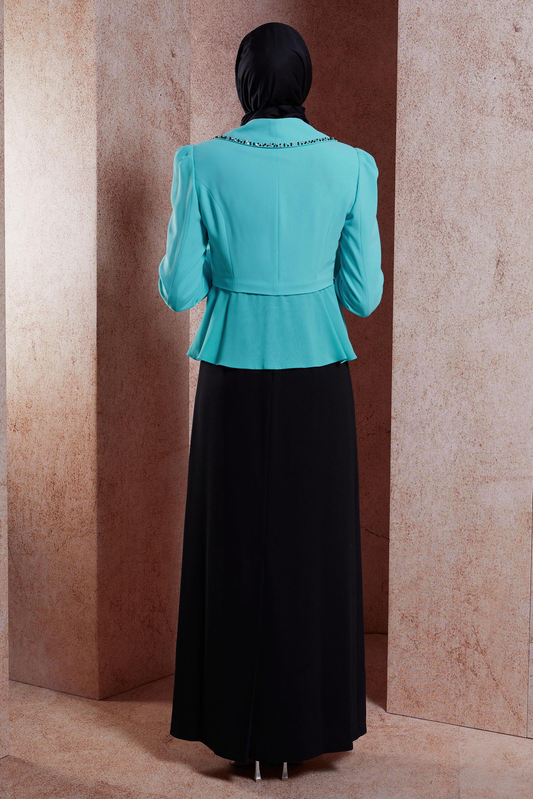 Hijab clothing BLUE DRESS SUIT WITH JACKET 3874