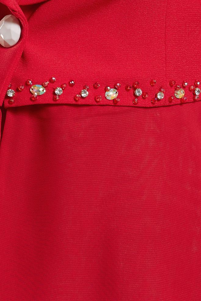 Hijab clothing RED DRESS SUIT WITH JACKET 3874 - ALVİNA