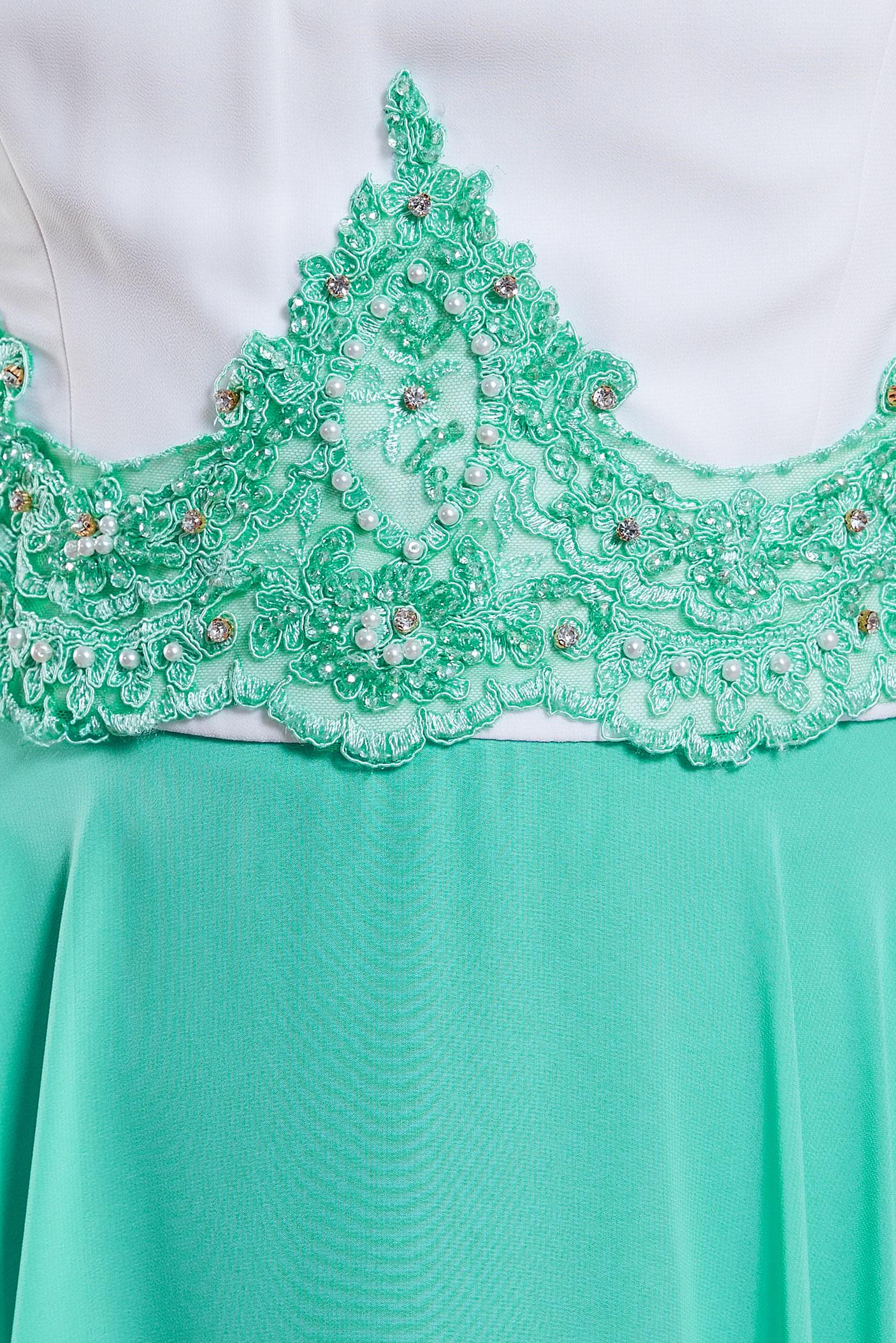 Tesettür giyim YEŞİL ŞİFON ABİYE ELBİSE 5951