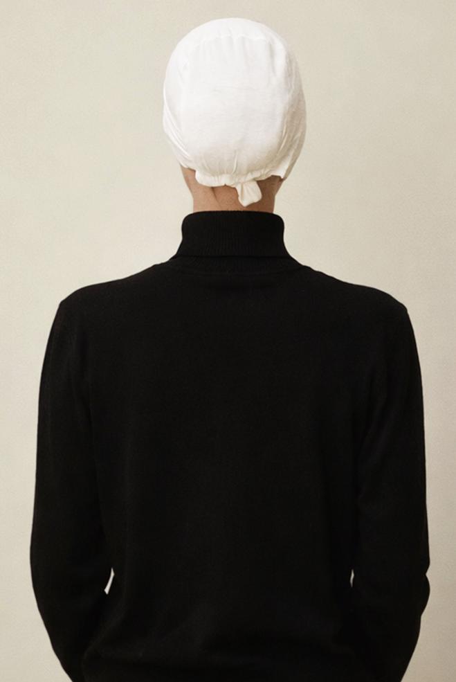 Tesettür giyim BEYAZ PENYE BONE 5050  - ALVİNA