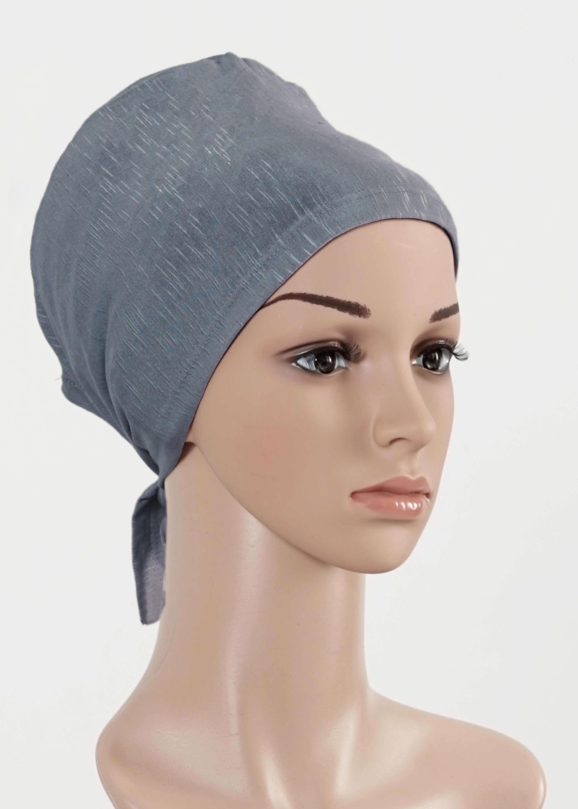 Vêtements hijab GRIS BONNET COTON PEIGNE 5050