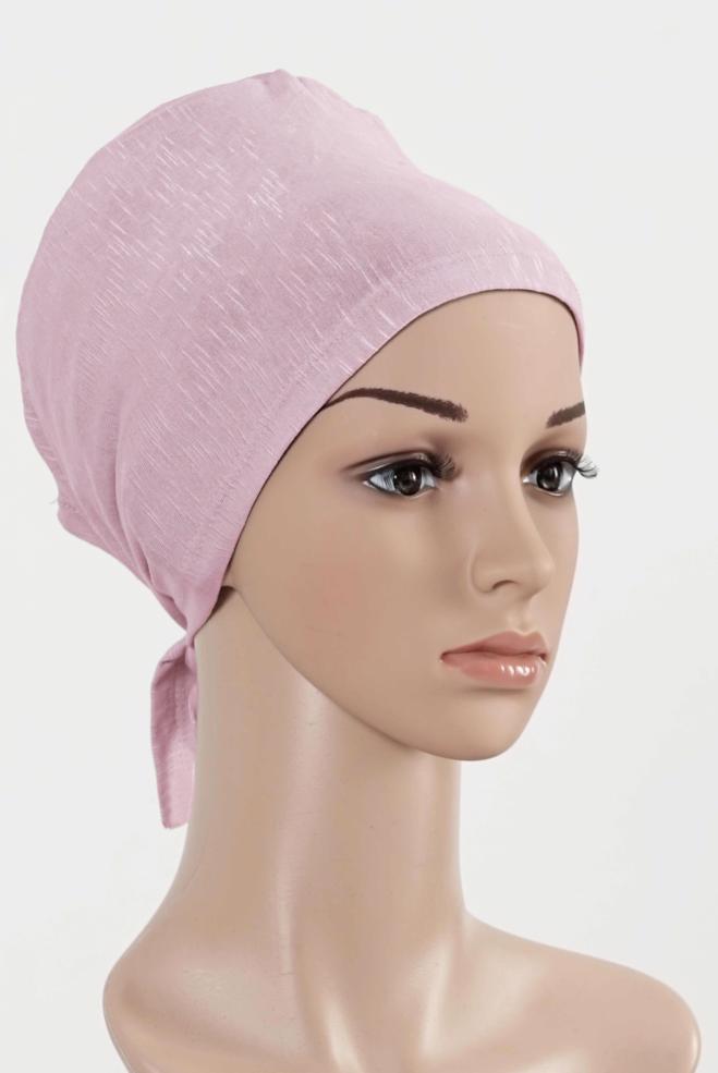 Vêtements hijab POUDRE BONNET COTON PEIGNE 5050 - ALVİNA