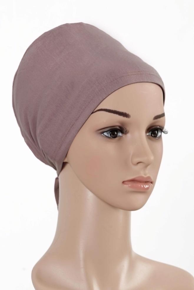 Vêtements hijab ROSE BONNET COTON PEIGNE 5050 - ALVİNA
