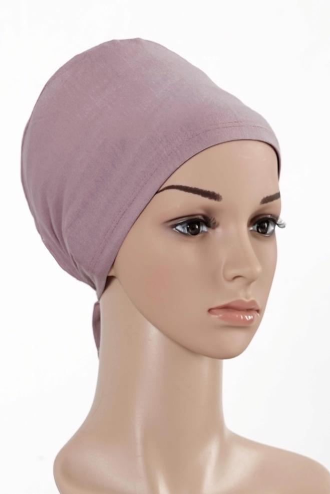 Vêtements hijab ORANGE BONNET COTON PEIGNE 5050 - ALVİNA