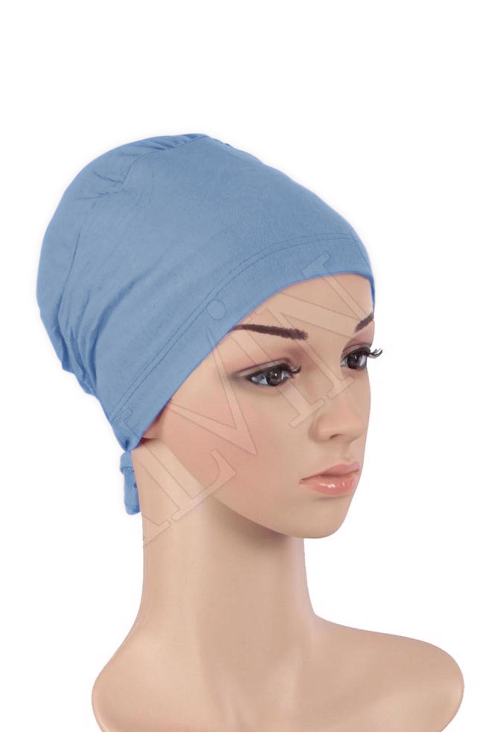 Vêtements hijab BLEU BONNET COTON PEIGNE 5050