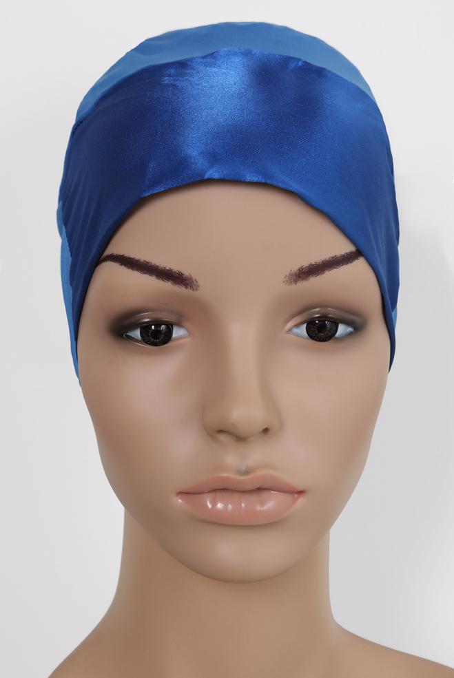 Vêtements hijab BLEU MARINE BONNET SOUS-FOULARD SATIN 5055 - ALVİNA