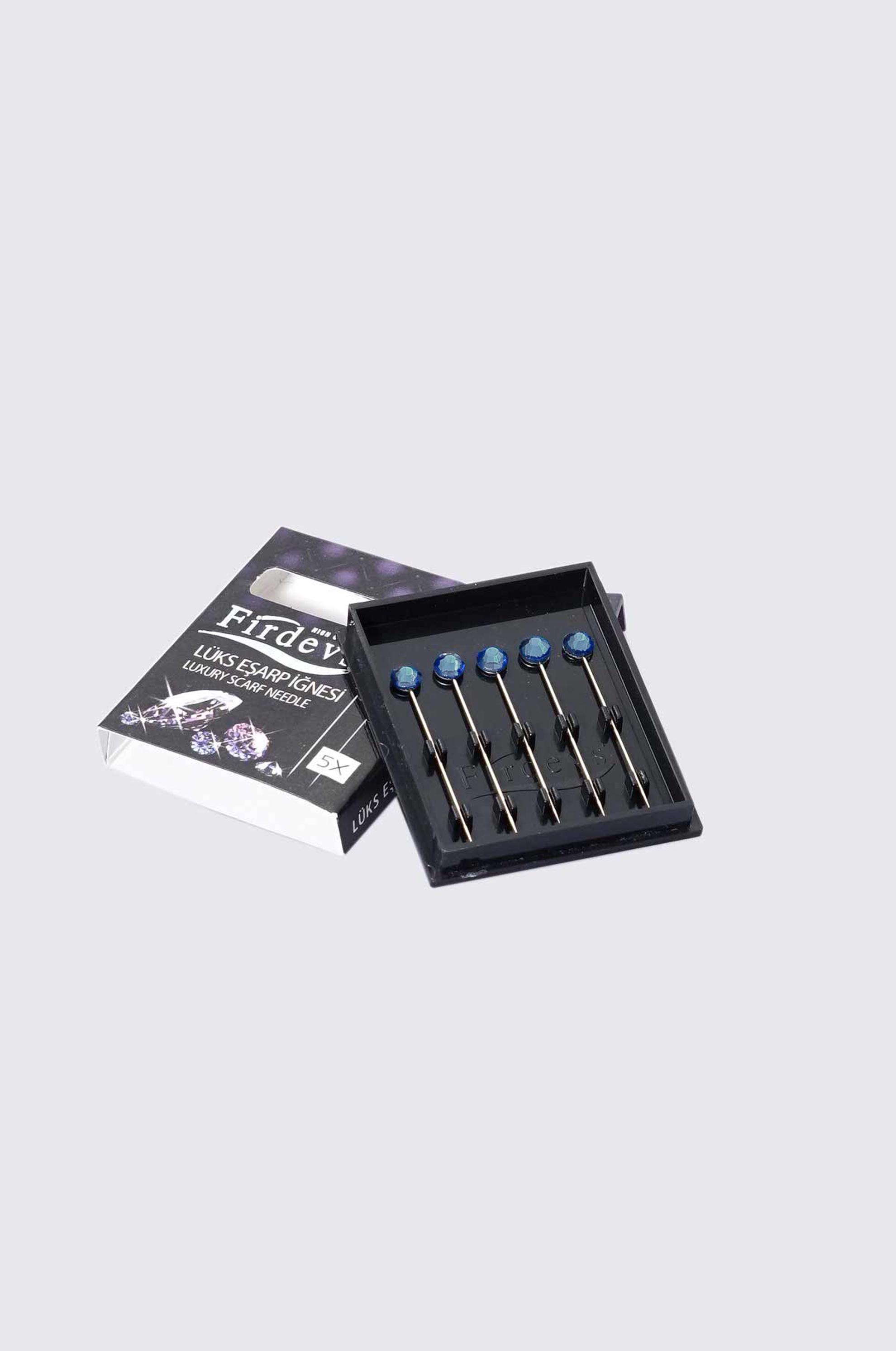 Tesettür giyim LACİVERT TAŞLI BEŞLİ FİRDEVS İĞNE 8054