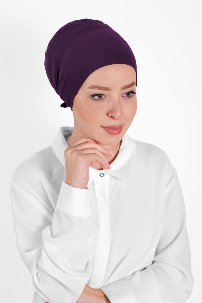 Hijab clothing DAMSON SEAMLESS COMBED COTTON BONNET 40064-1  - ALVİNA