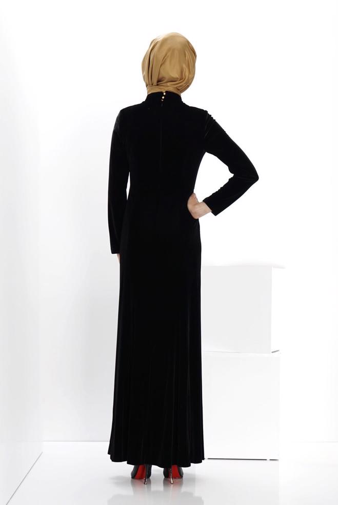 Vêtements hijab NOIR 5961 WİNTER DESTİNY ABİYE 38/44 - ALVİNA