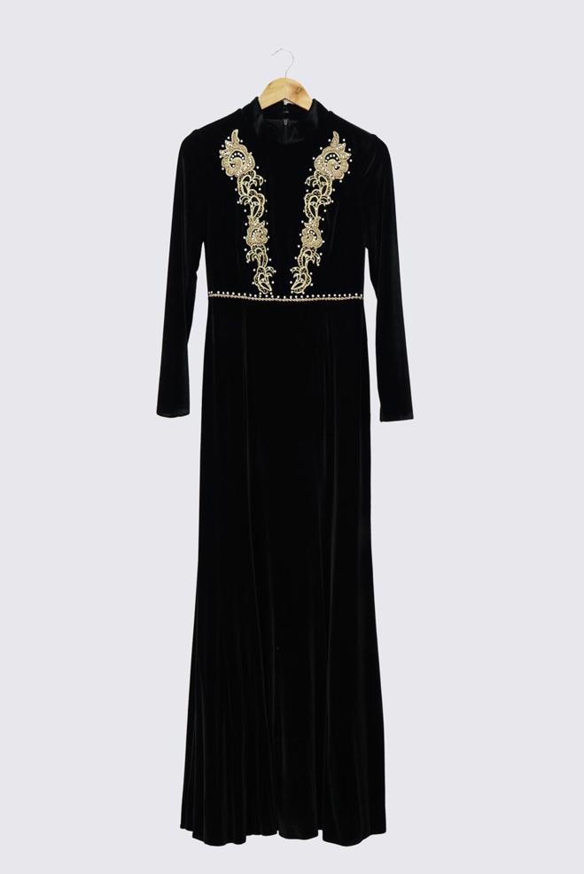 Vêtements hijab NOIR 5961 WİNTER DESTİNY ABİYE 38/44 - ALVİNA