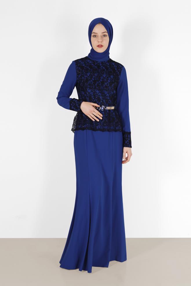 Vêtements hijab BLEU MARINE 5987 CAMİLA 6385 ABİYE 38/46 TEK40 - ALVİNA