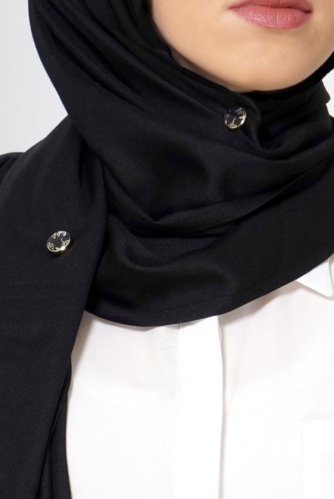 Vêtements hijab NOIR 41033 AKİLE SULTAN SERİSİ - ALVİNA