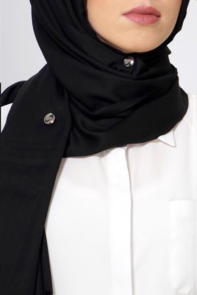 Vêtements hijab NOIR 41033 AKİLE SULTAN SERİSİ - ALVİNA