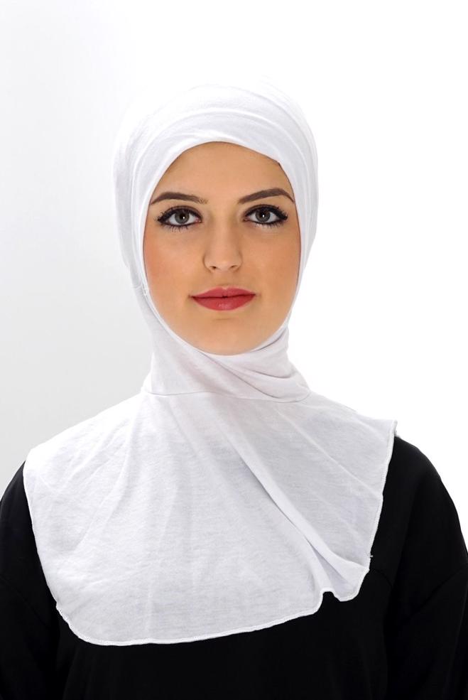 Vêtements hijab BLANC COUVRE-COU HIJAB 40021 - ALVİNA