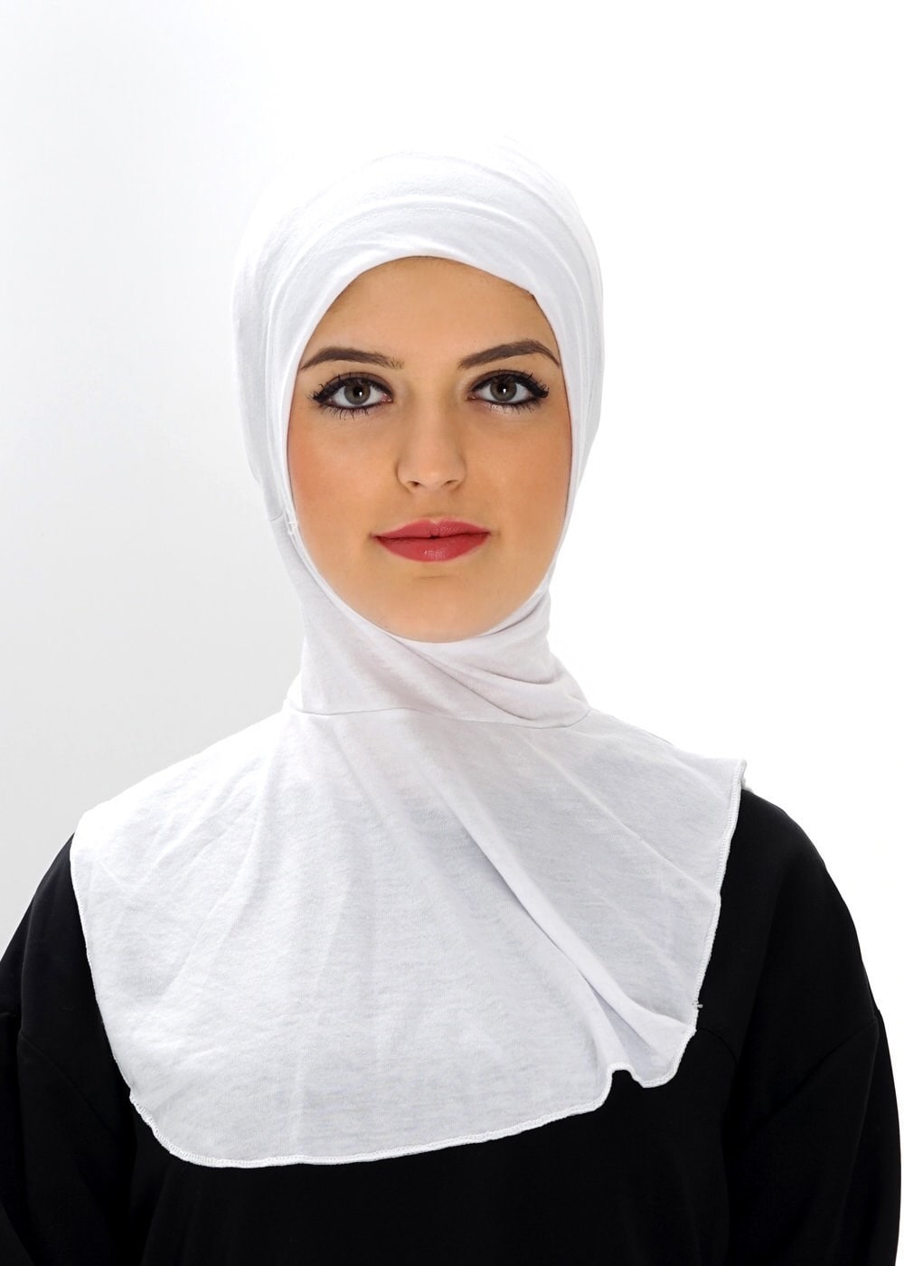 Tesettür giyim BEYAZ BOYUNLUKLU BONE 40021 