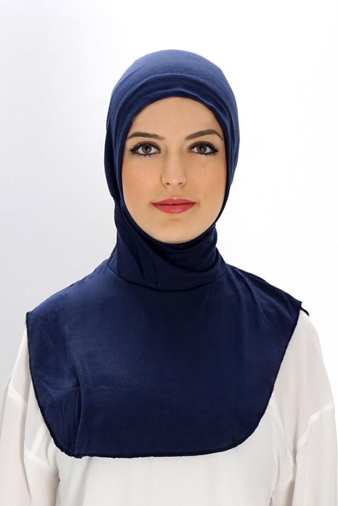 Vêtements hijab BLEU MARINE COUVRE-COU HIJAB 40021 - ALVİNA