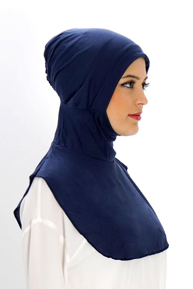 Vêtements hijab BLEU MARINE COUVRE-COU HIJAB 40021 - ALVİNA