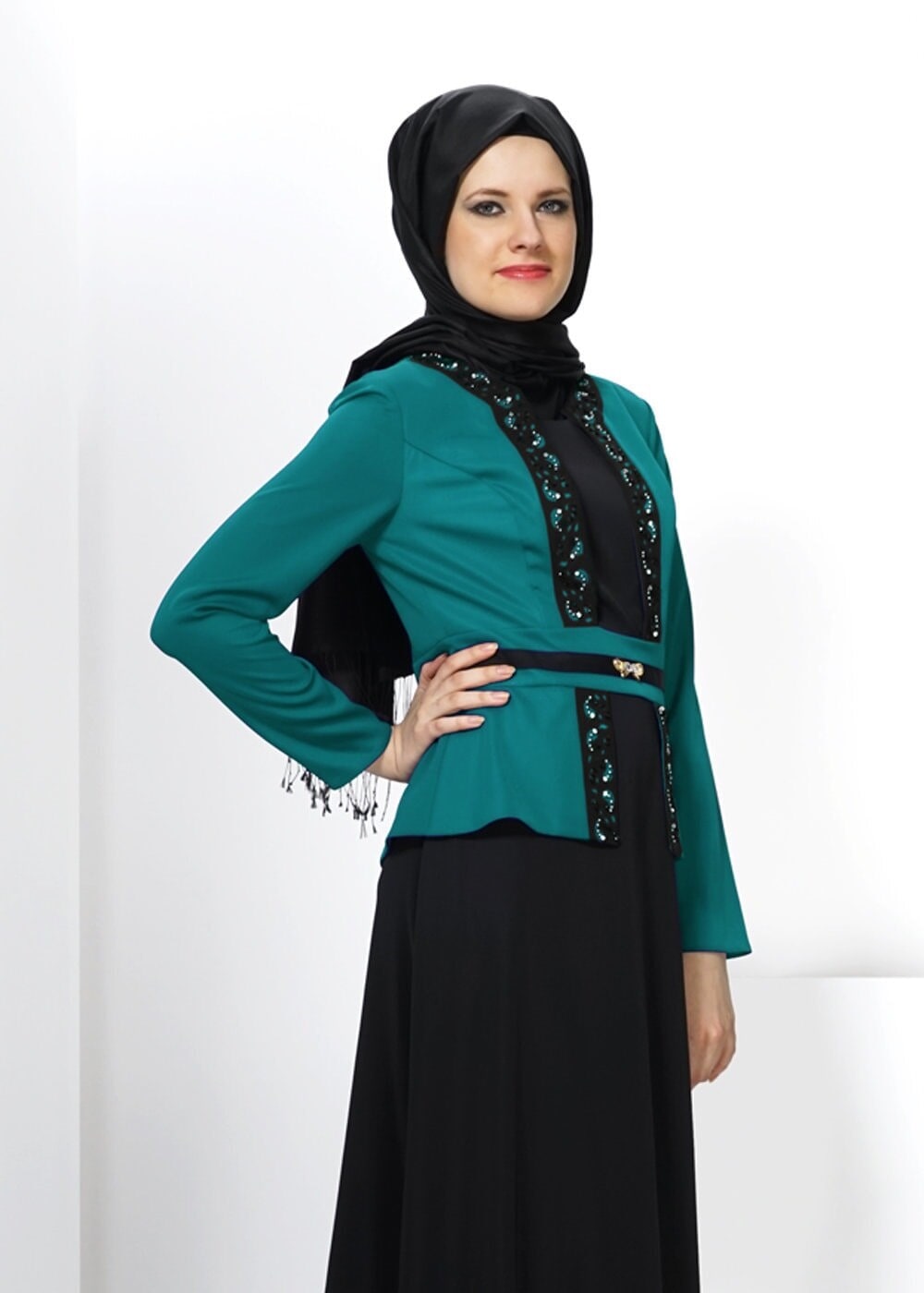 Tesettür giyim MAVİ 3027 ELİTE 11620 ELBİSE 40/48