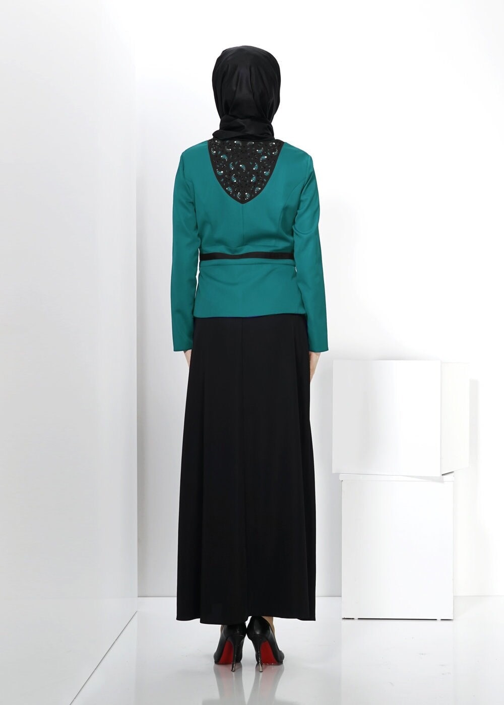 Tesettür giyim MAVİ 3027 ELİTE 11620 ELBİSE 40/48