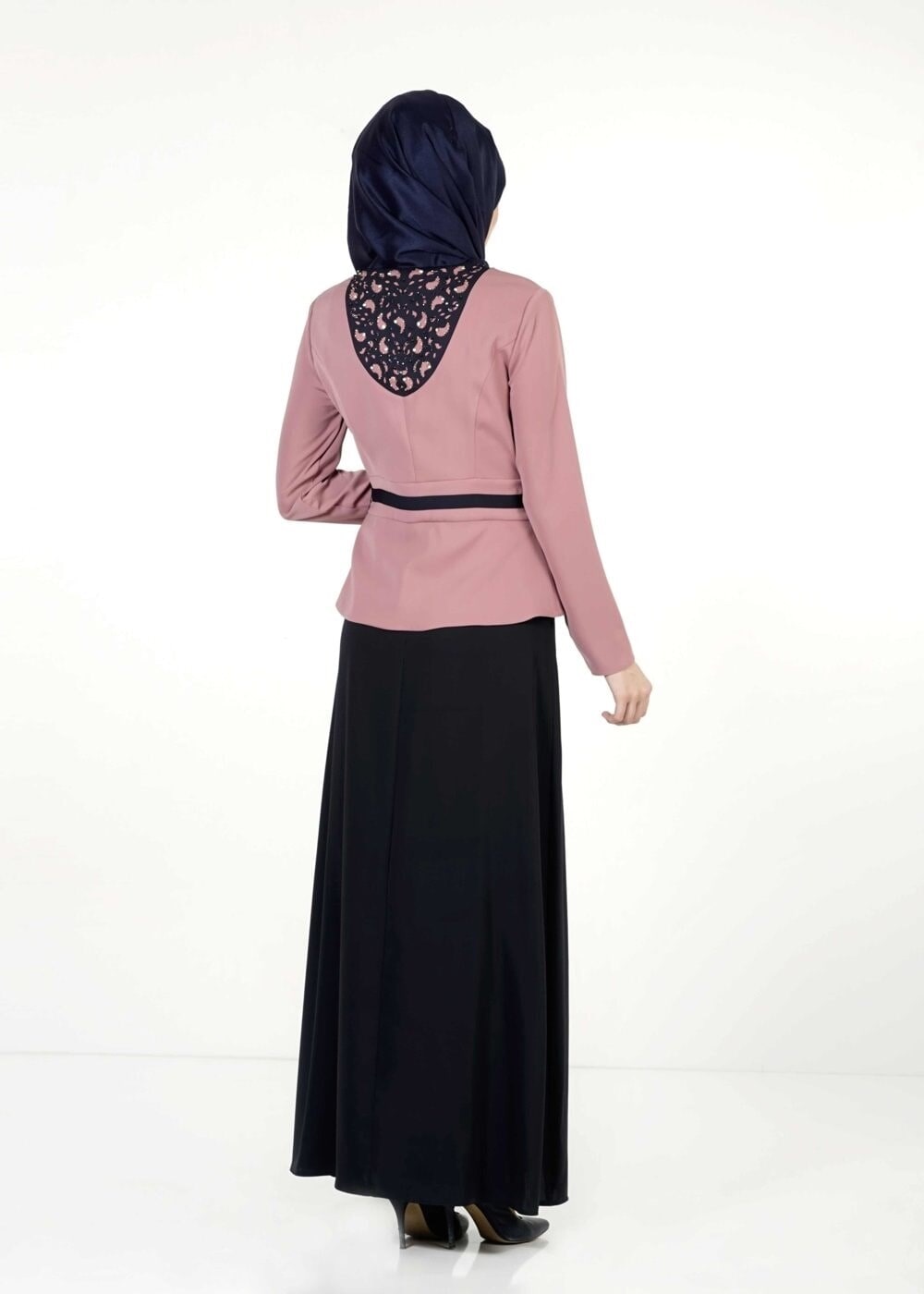 Tesettür giyim PEMBE 3027 ELİTE 11620 ELBİSE 40/48