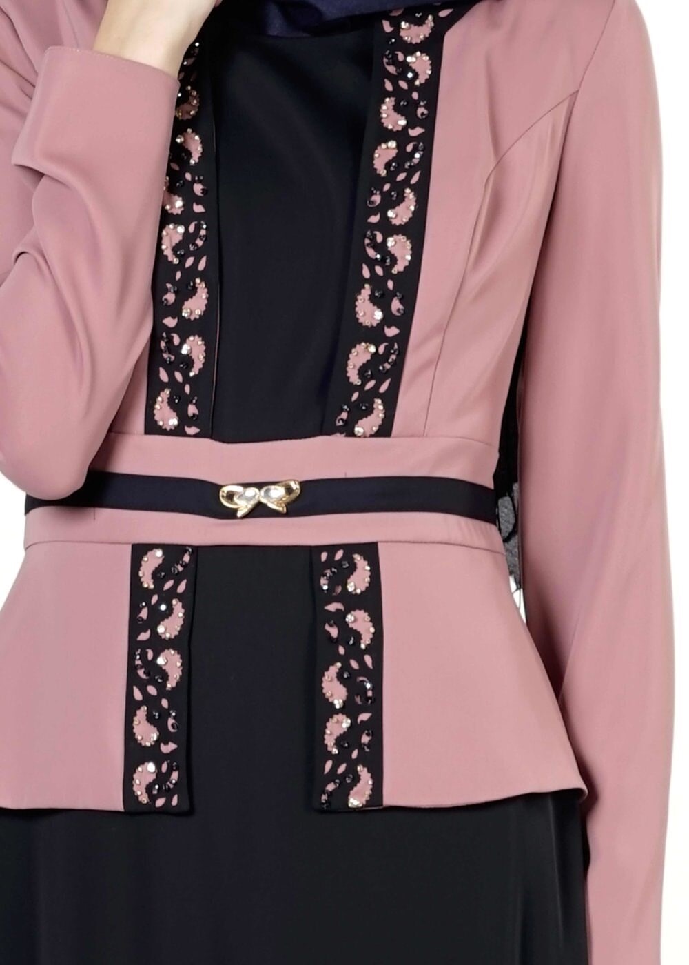 Tesettür giyim PEMBE 3027 ELİTE 11620 ELBİSE 40/48