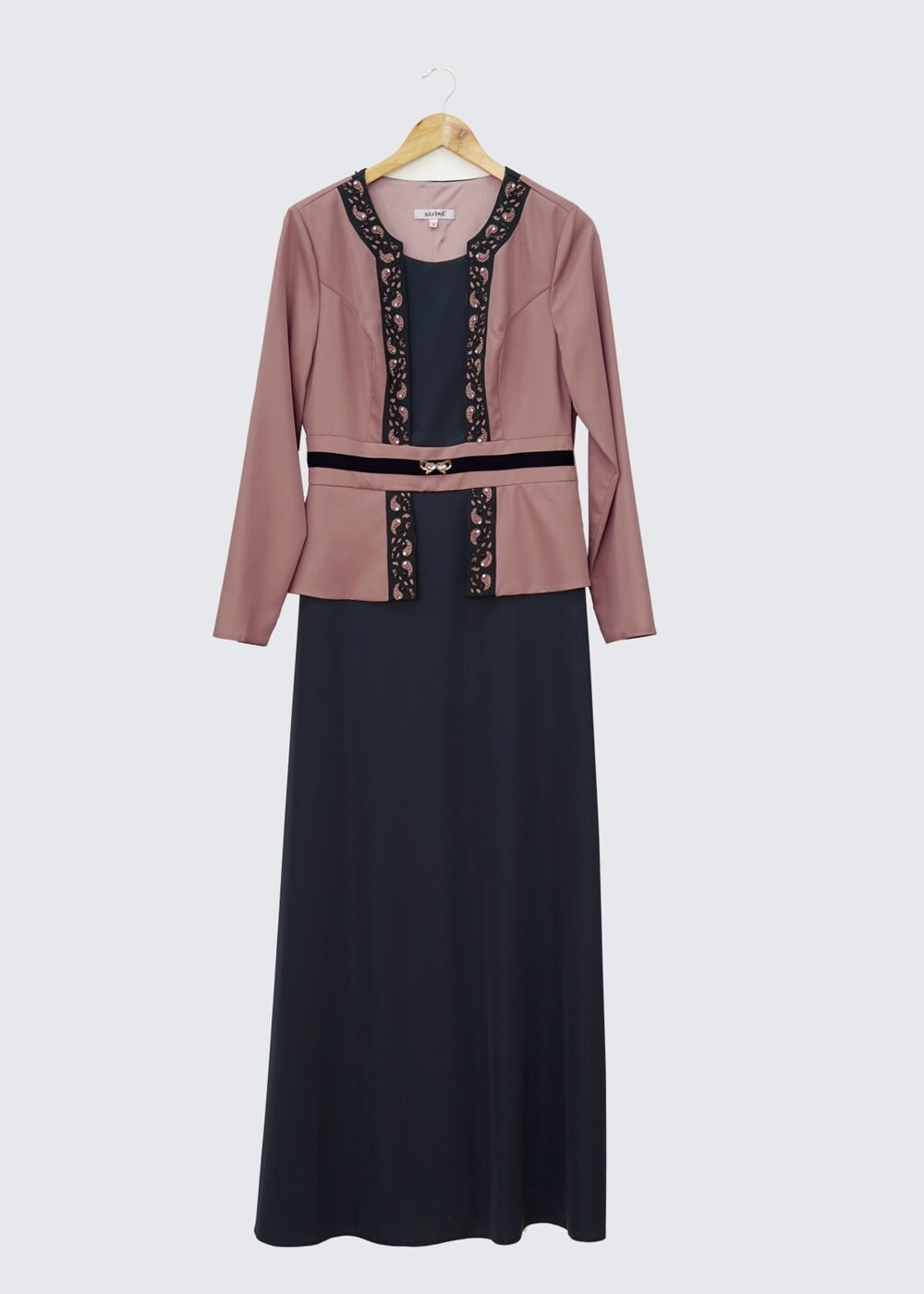 Tesettür giyim KAHVE 3027 ELİTE 11620 ELBİSE 40/48