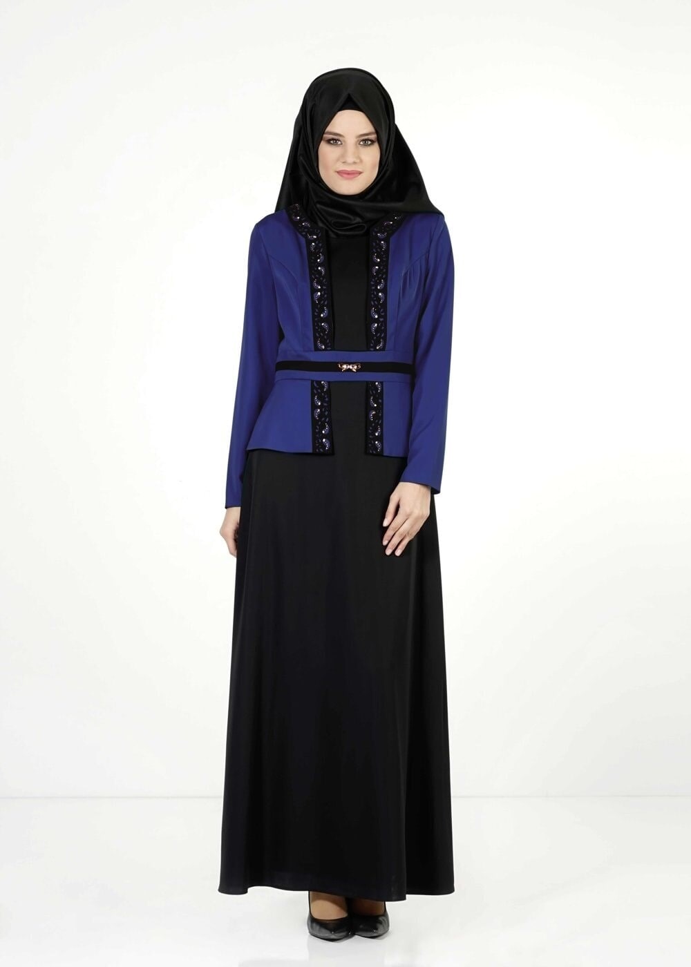 Tesettür giyim MAVİ 3027 ELİTE 11620 ELBİSE 40/48