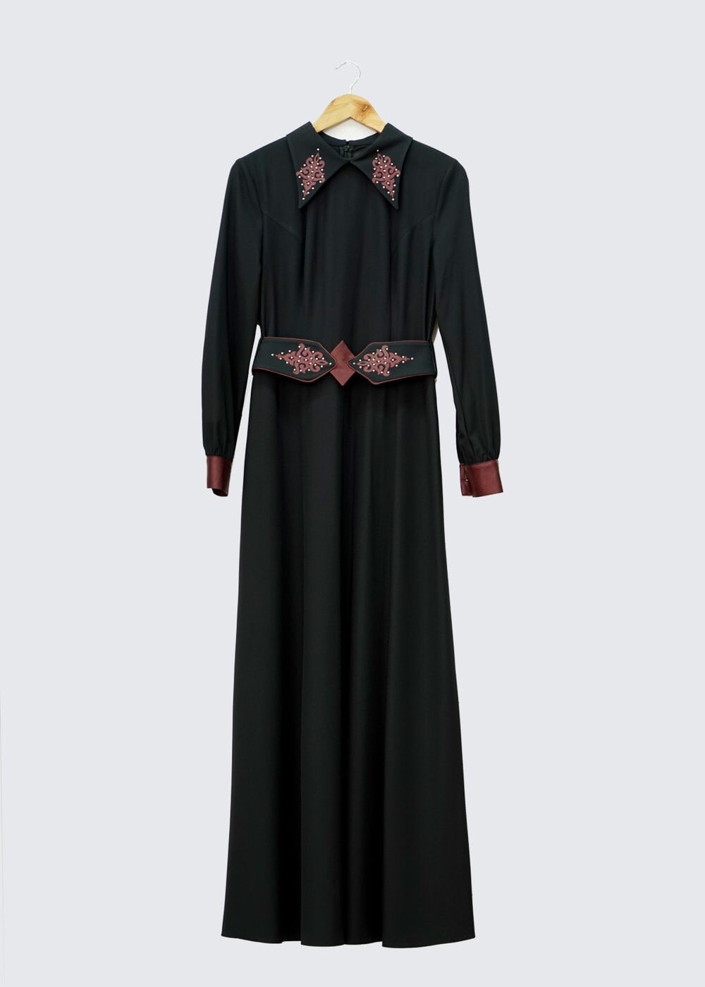 Tesettür giyim SİYAH 4306 RİDA 6973 ELBİSE 36/44 TEK38