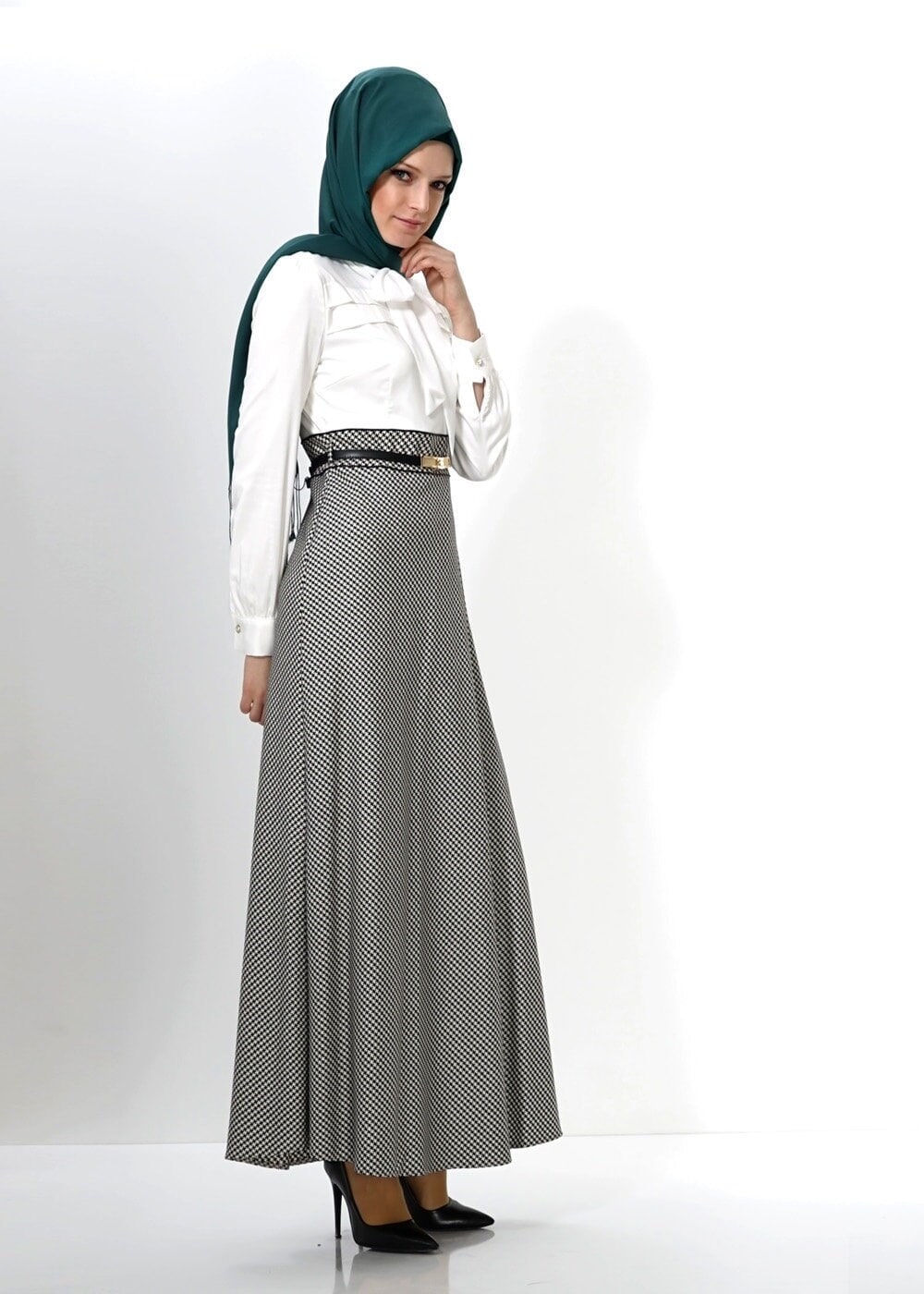 Tesettür giyim SİYAH 4315 KATE 501 ELBİSE 36/44(38-40)TEK38