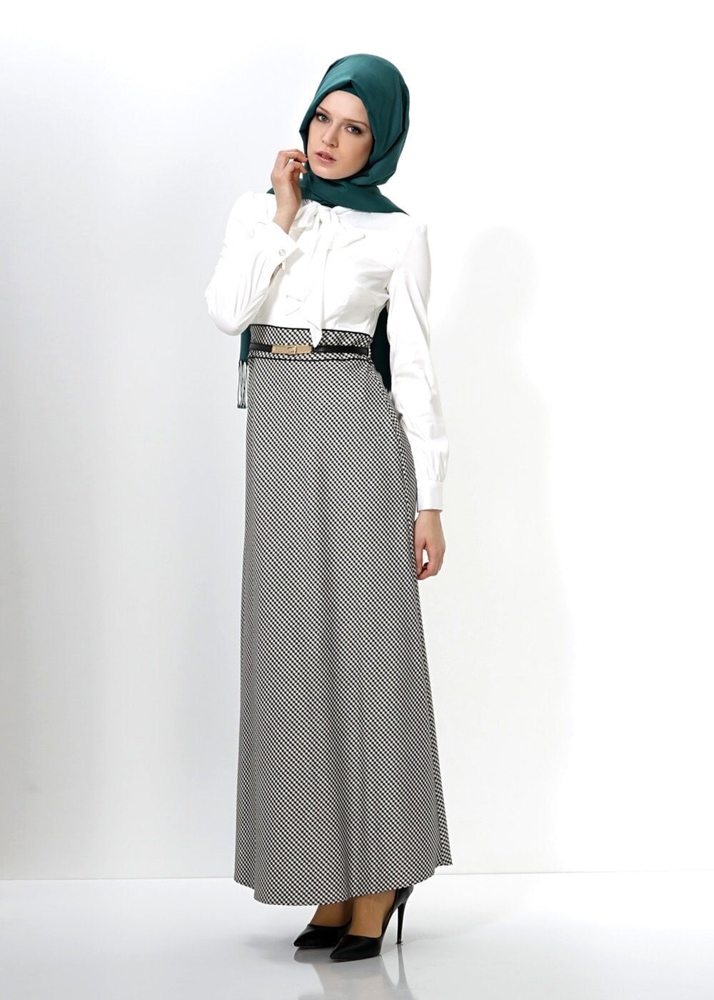 Tesettür giyim SİYAH 4315 KATE 501 ELBİSE 36/44(38-40)TEK38