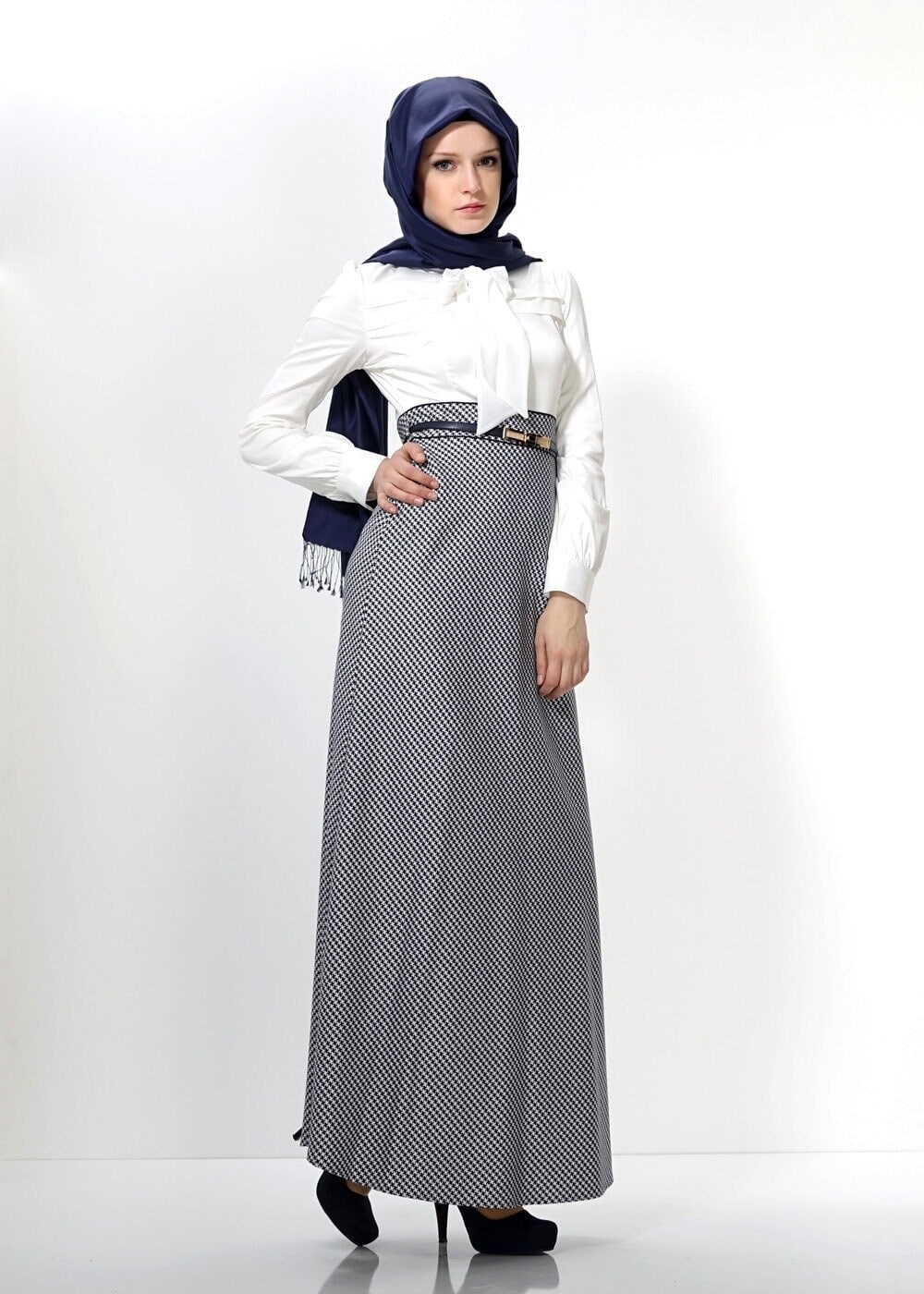 Tesettür giyim LACİVERT 4315 KATE 501 ELBİSE 36/44(38-40)TEK38