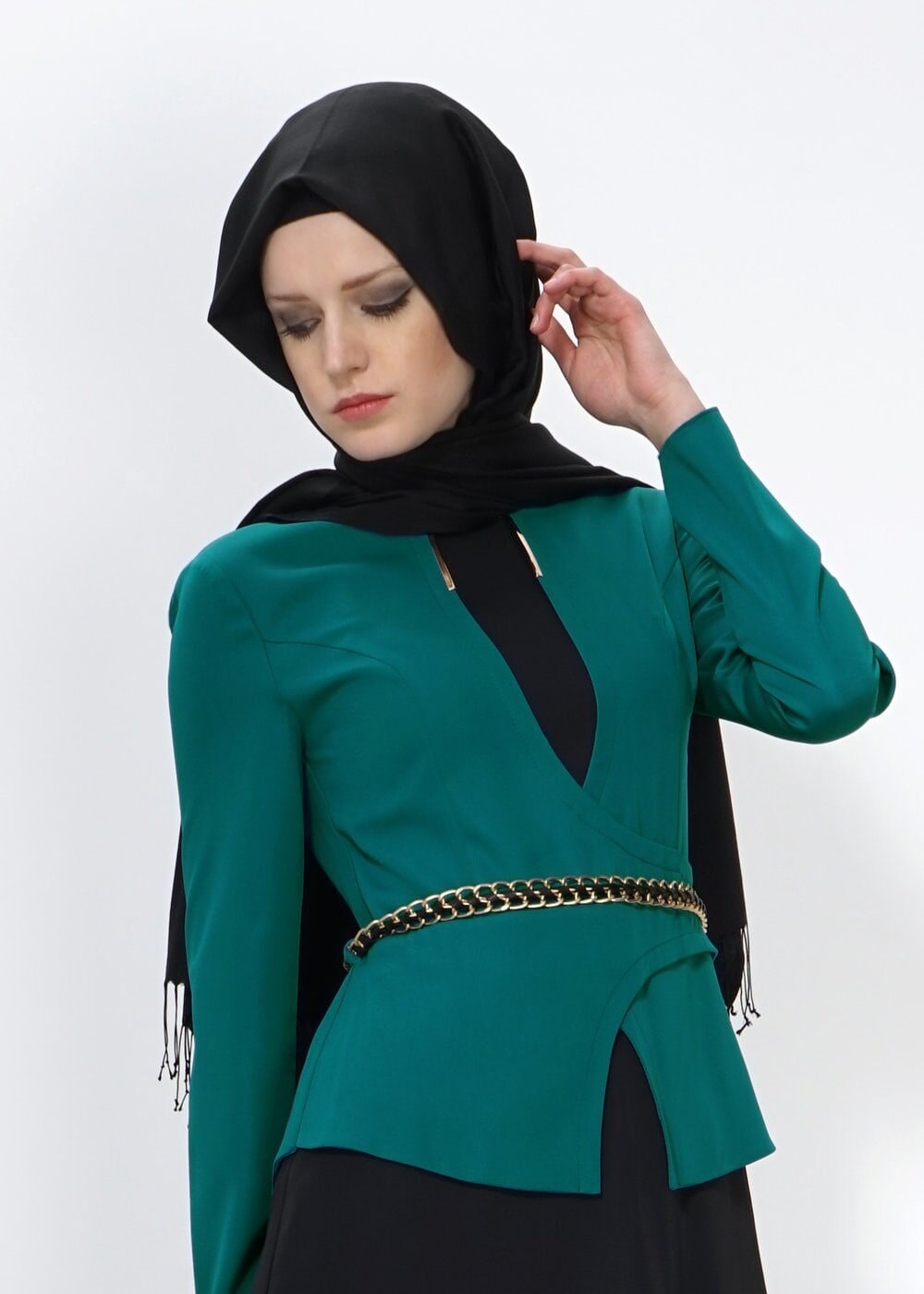 Tesettür giyim MAVİ 4361 ELİTE 11620 ELBİSE 38/44