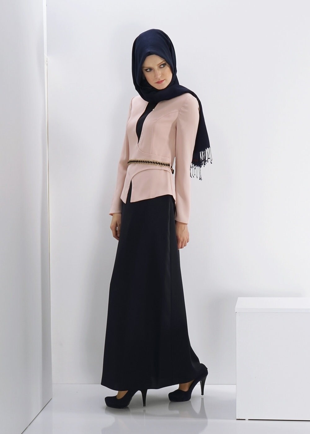 Tesettür giyim PEMBE 4361 ELİTE 11620 ELBİSE 38/44