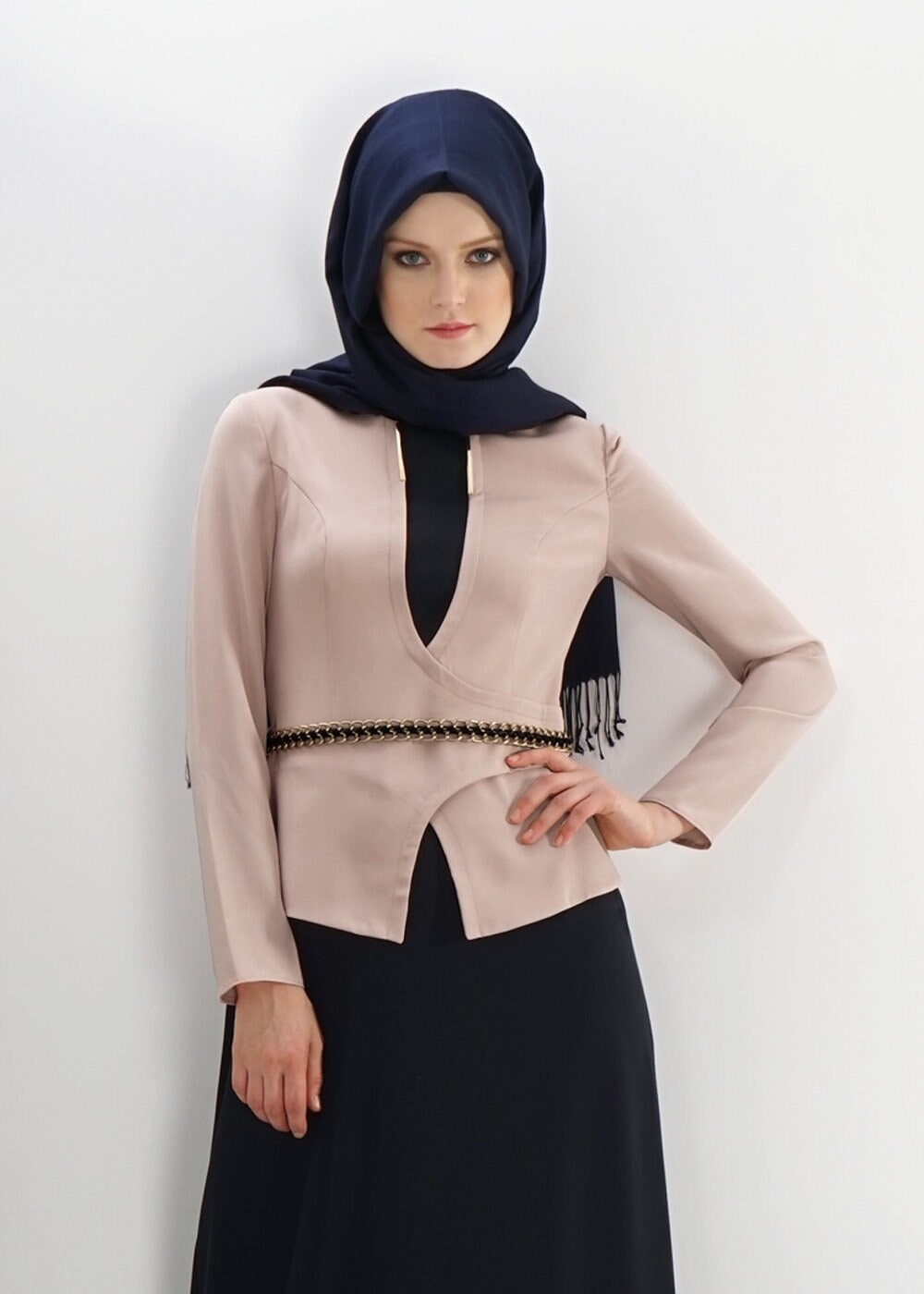 Tesettür giyim PEMBE 4361 ELİTE 11620 ELBİSE 38/44