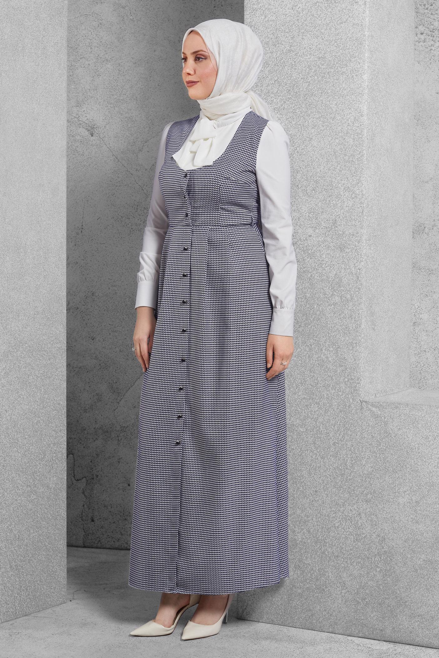 Tesettür giyim LACİVERT 4405 KATE 608 ELBİSE 36/42(38-40)