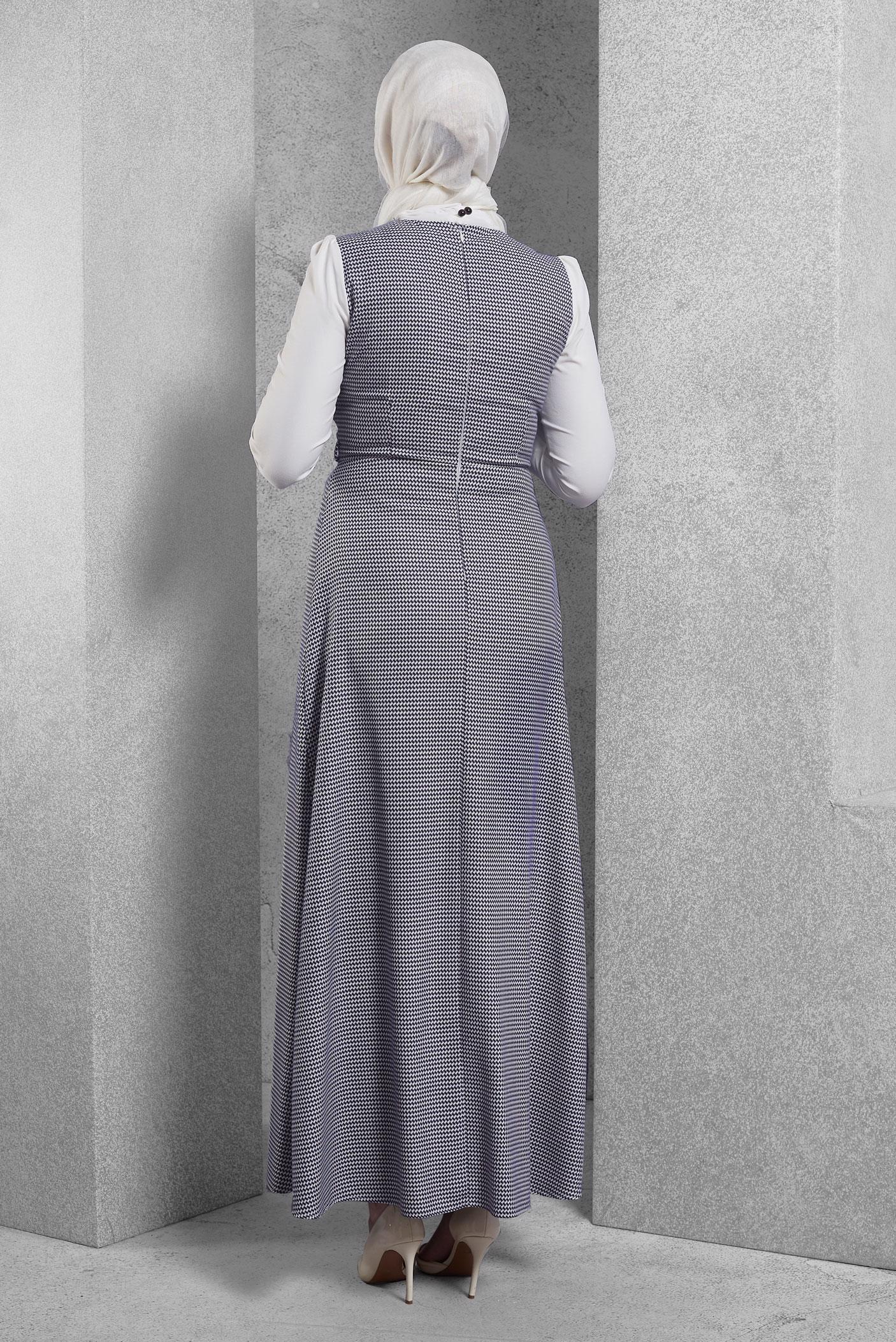 Tesettür giyim LACİVERT 4405 KATE 608 ELBİSE 36/42(38-40)