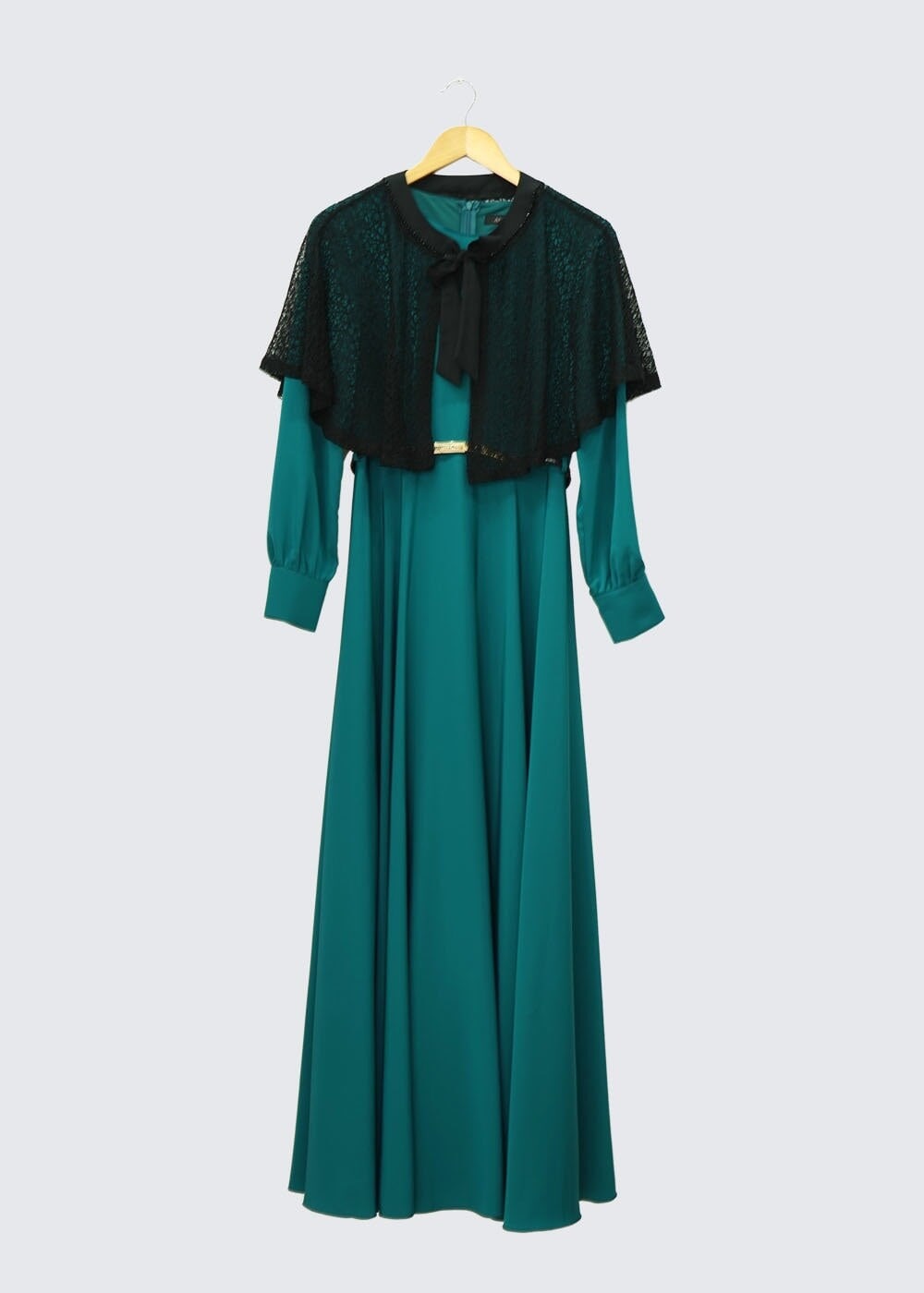 Tesettür giyim YEŞİL 4505 ELBİSE