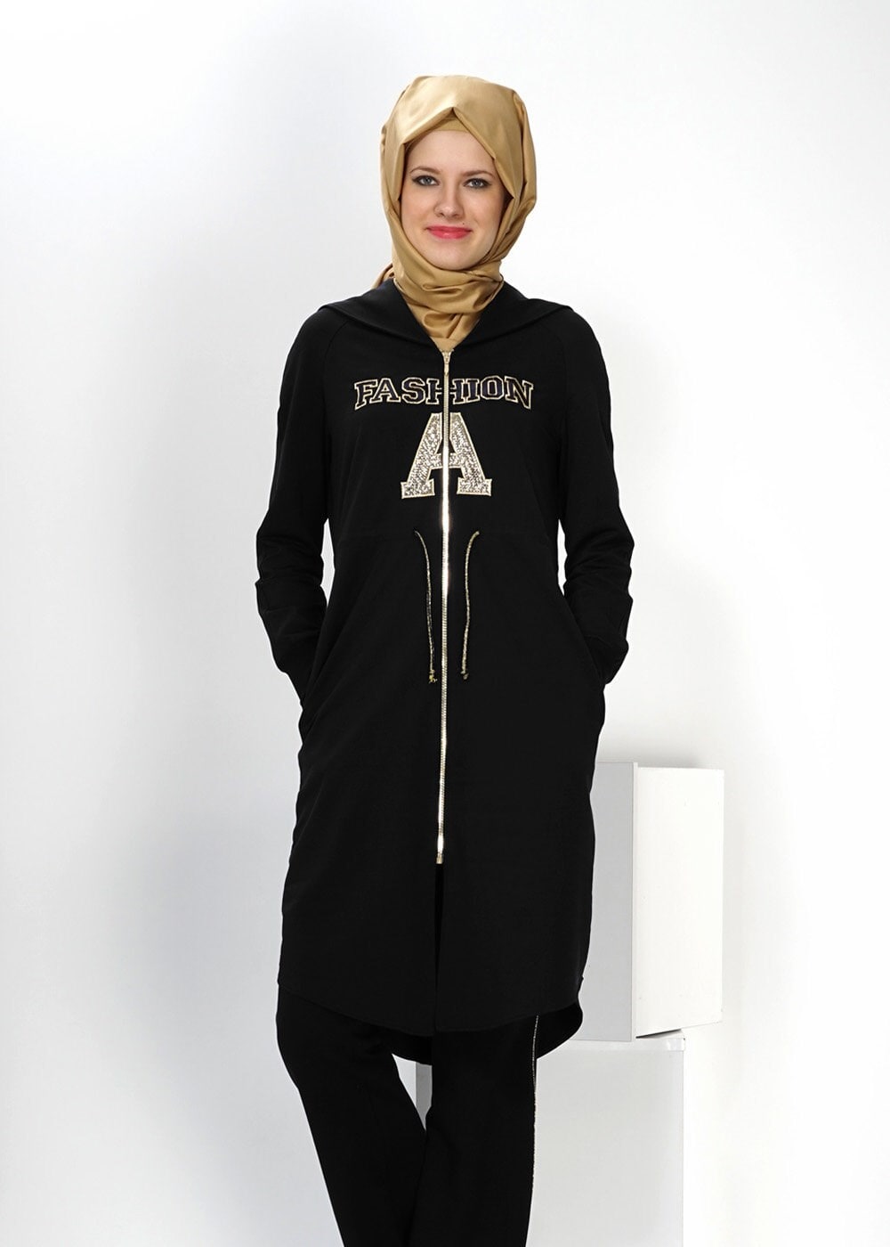 Tesettür giyim SİYAH 4566 EŞOFMAN TAKIMI 