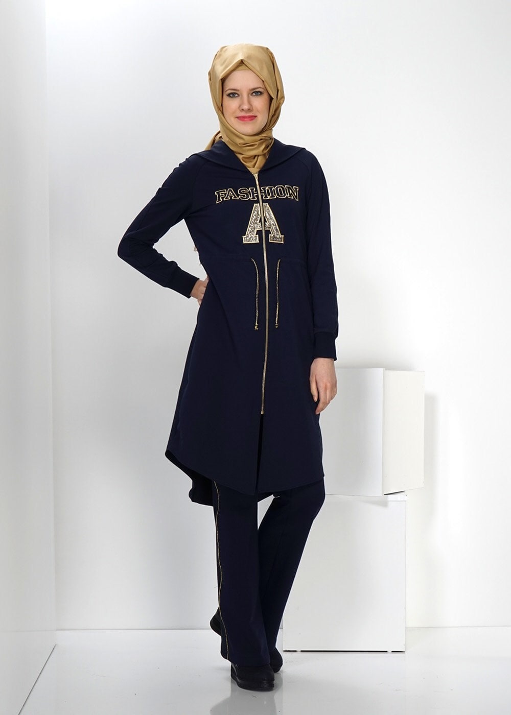 Tesettür giyim LACİVERT 4566 EŞOFMAN TAKIMI 