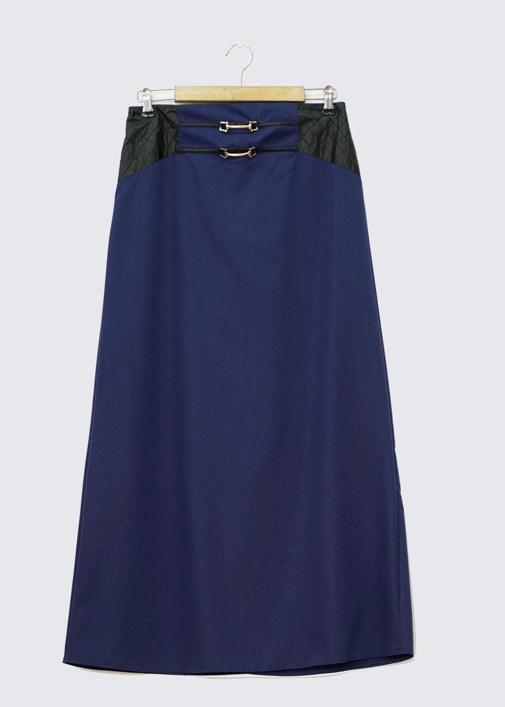 Tesettür giyim LACİVERT AKSESUAR DETAYLI ETEK 6592