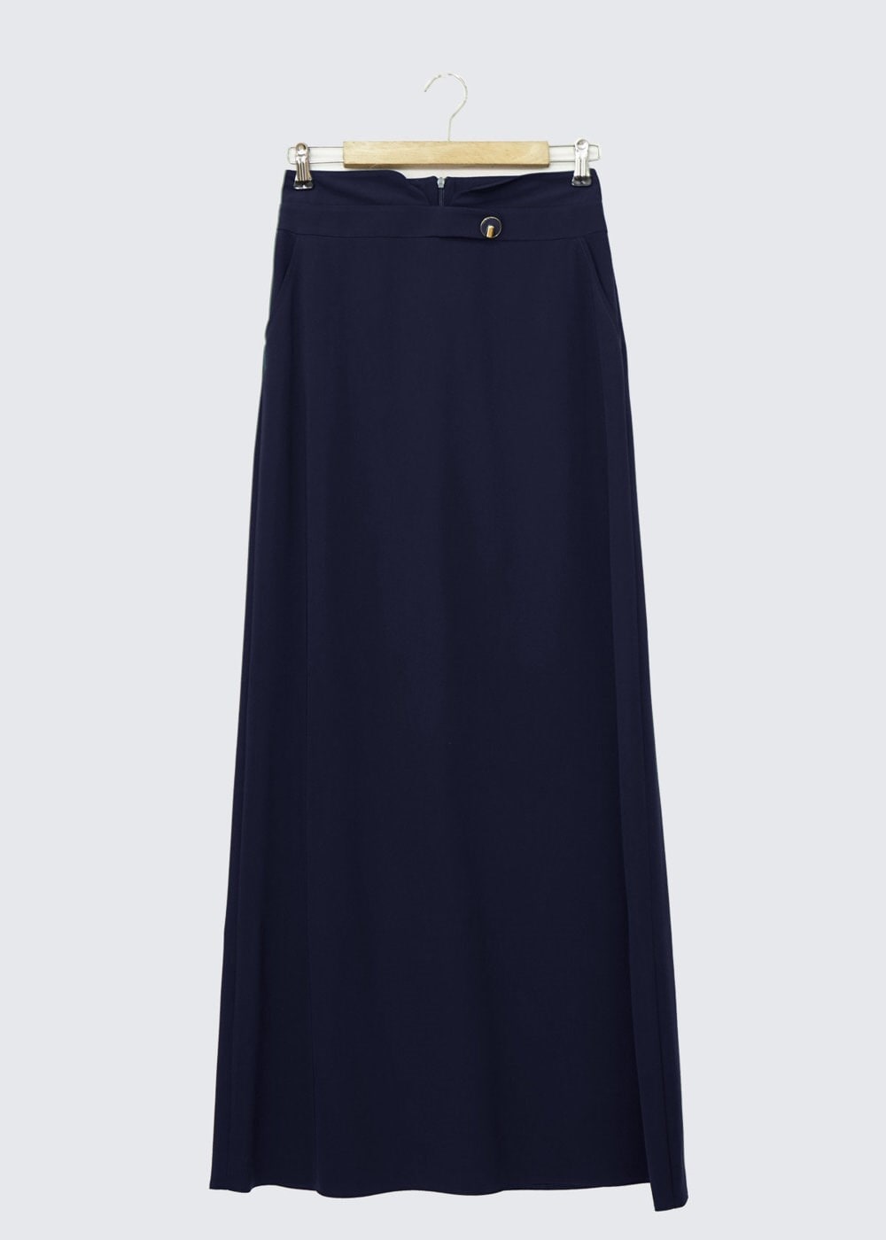 Tesettür giyim LACİVERT DÜZ KESİM ETEK 6602