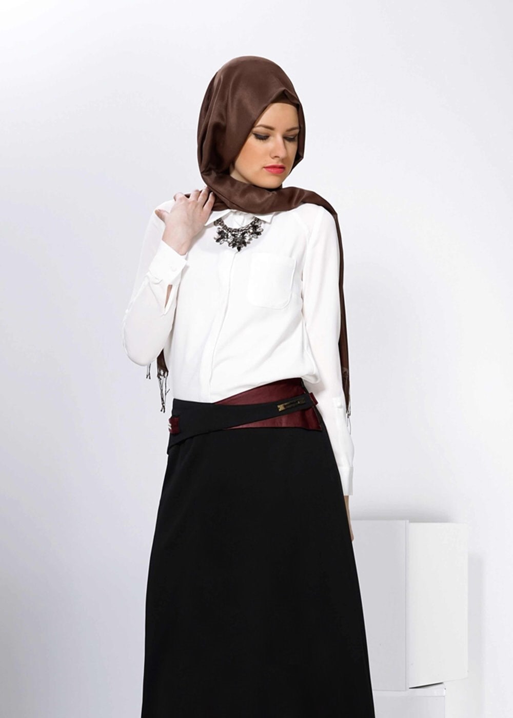 Tesettür giyim SİYAH DÜZ ETEK 6603