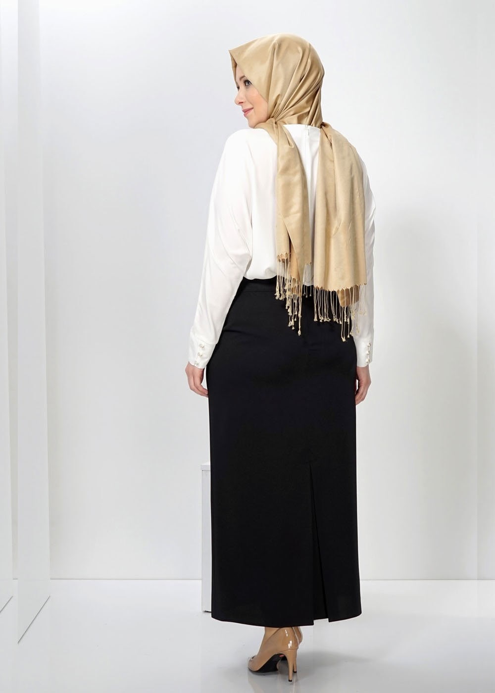 Tesettür giyim SİYAH 6611 ETEK