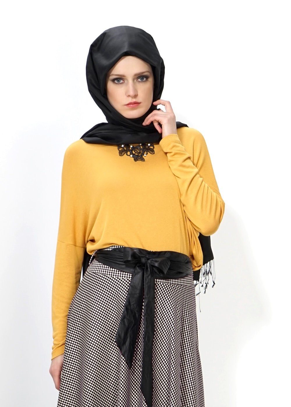 Tesettür giyim BEJ 6625 ETEK 