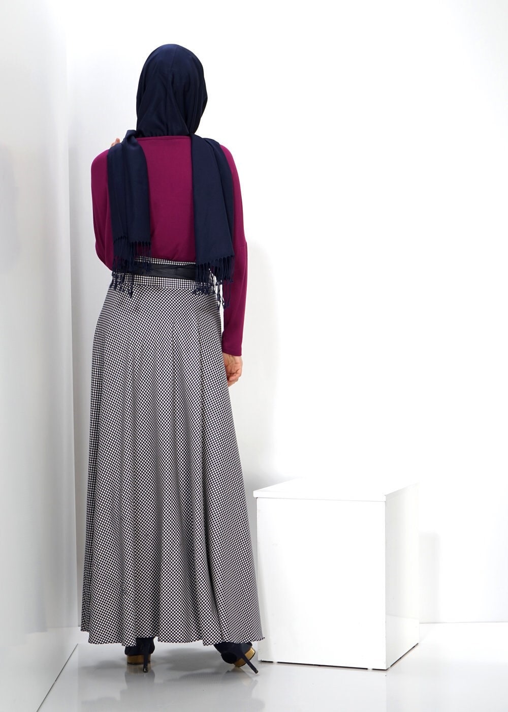 Tesettür giyim LACİVERT 6625 ETEK 