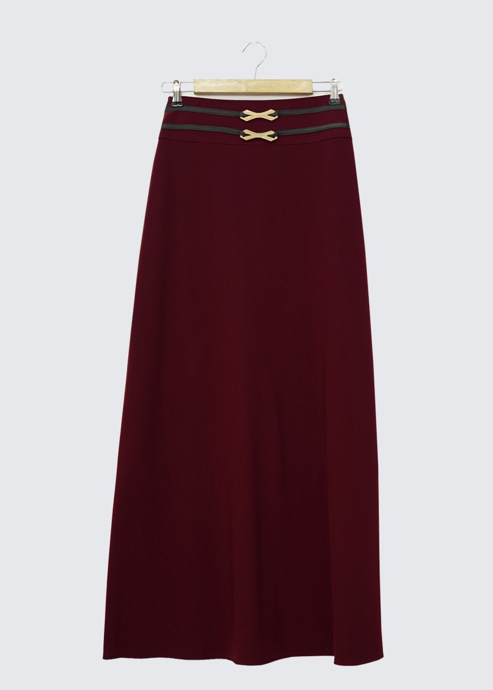 Tesettür giyim BORDO A KESİM ETEK 6626