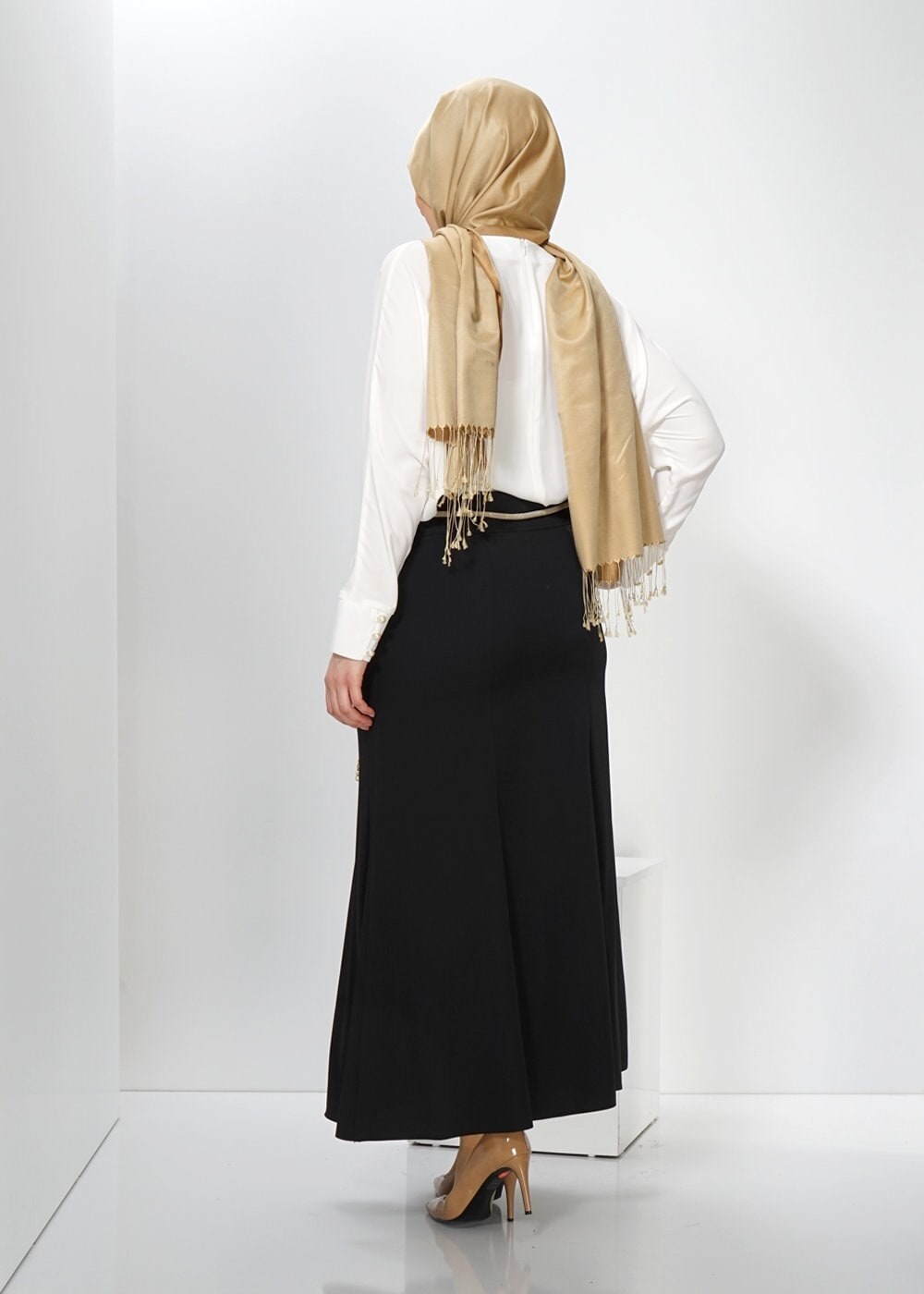 Tesettür giyim SİYAH 6628 ETEK 