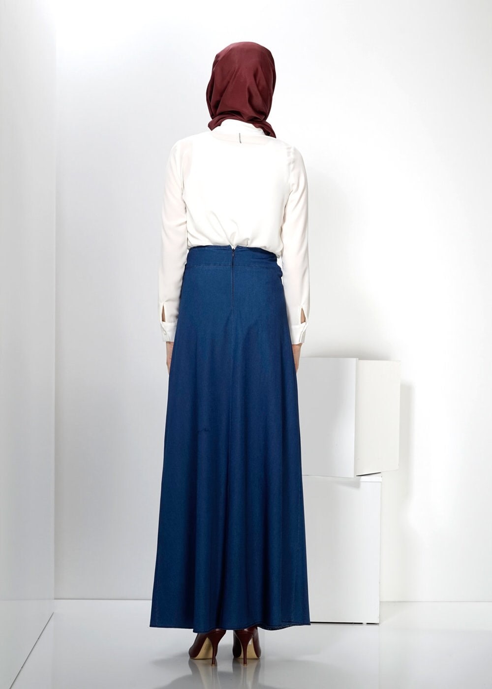 Tesettür giyim LACİVERT 6630 ETEK