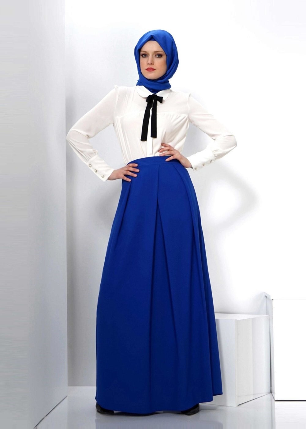 Tesettür giyim LACİVERT 6633 ETEK