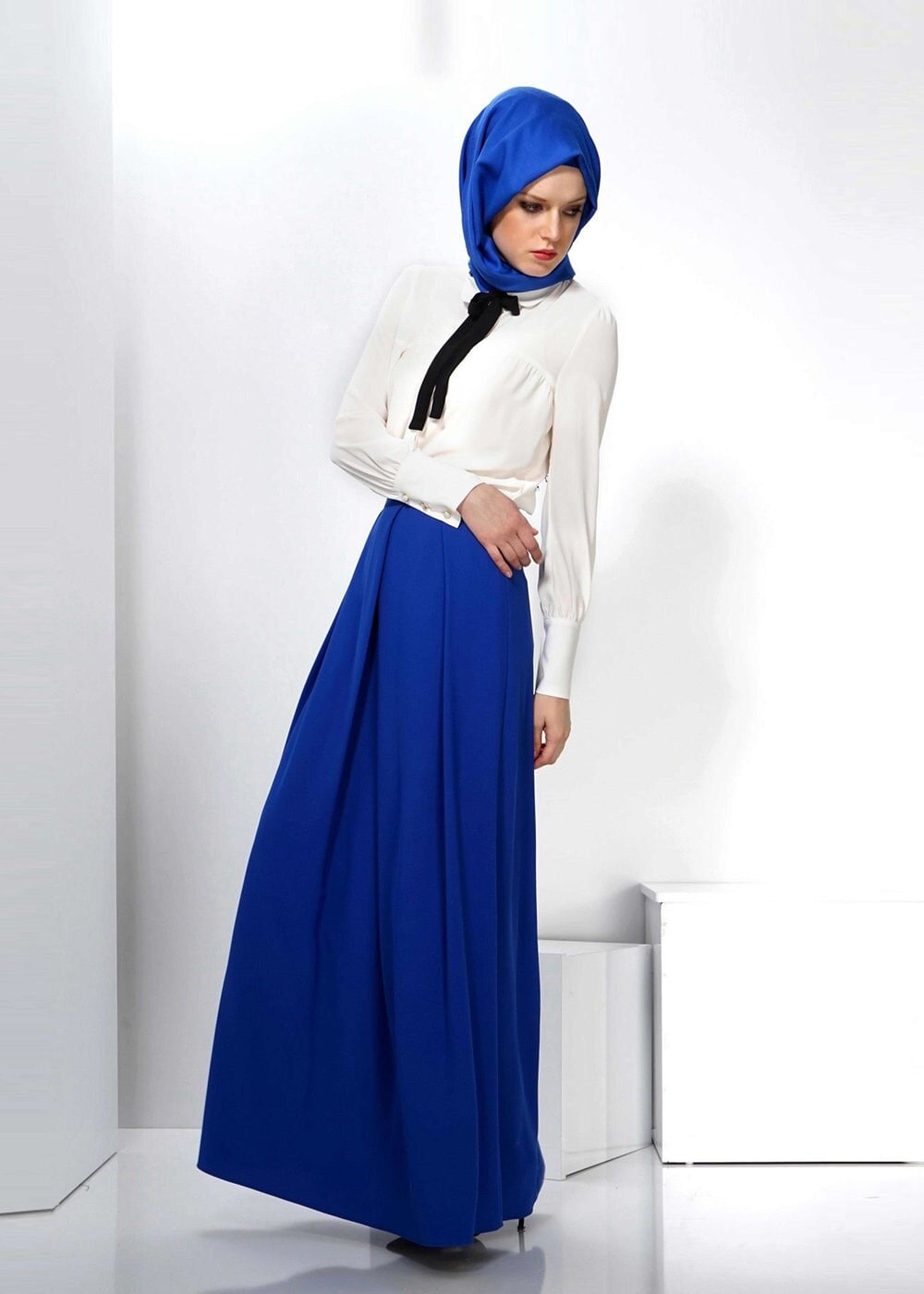 Tesettür giyim LACİVERT 6633 ETEK